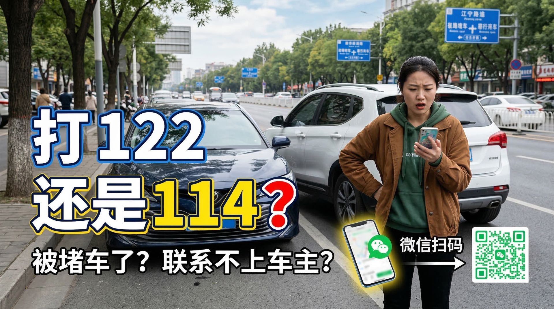 叫人挪车打122还是114？被堵车了最快的解决办法