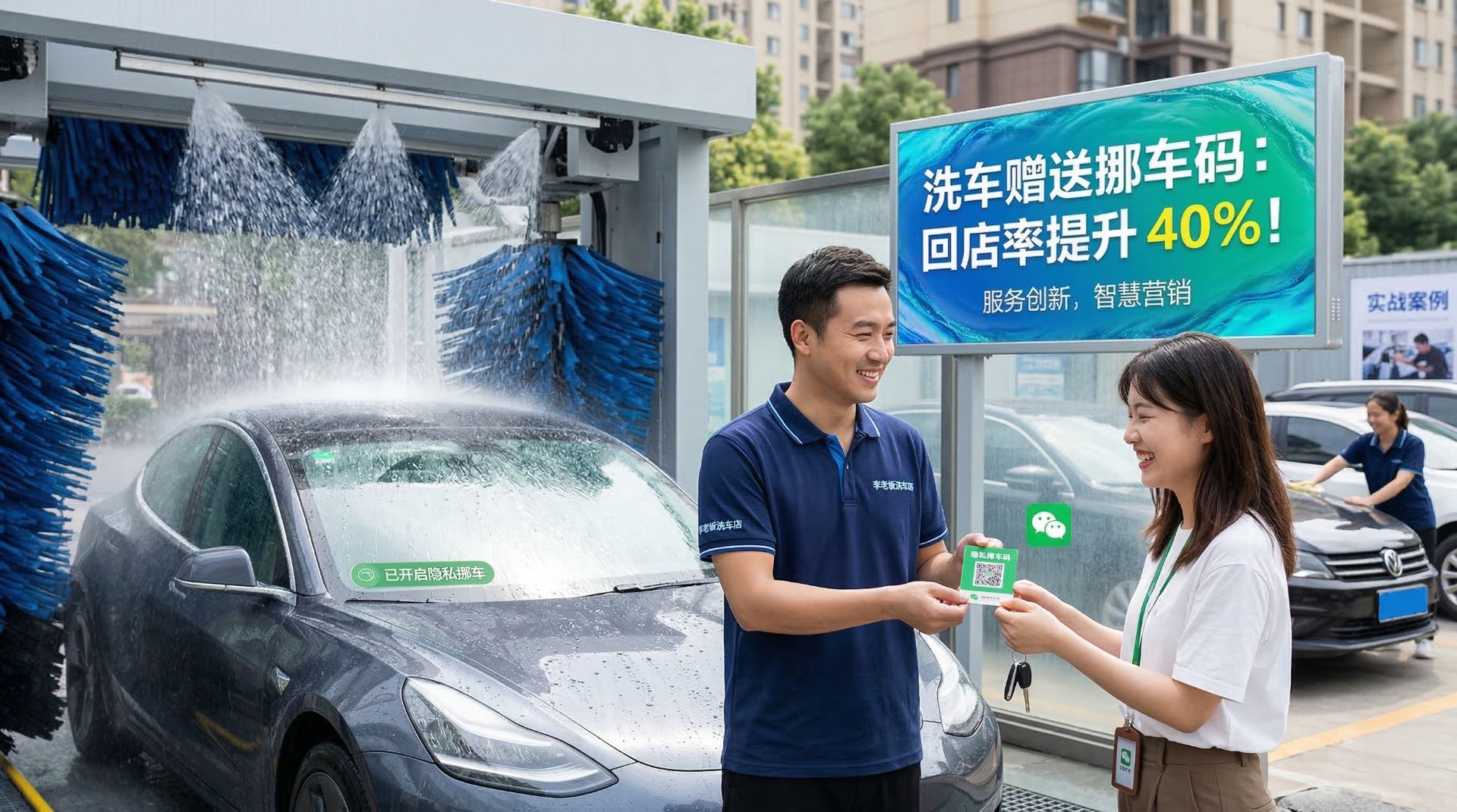 洗车店赠送挪车码，客户回店率提升40%：服务创新的魔力