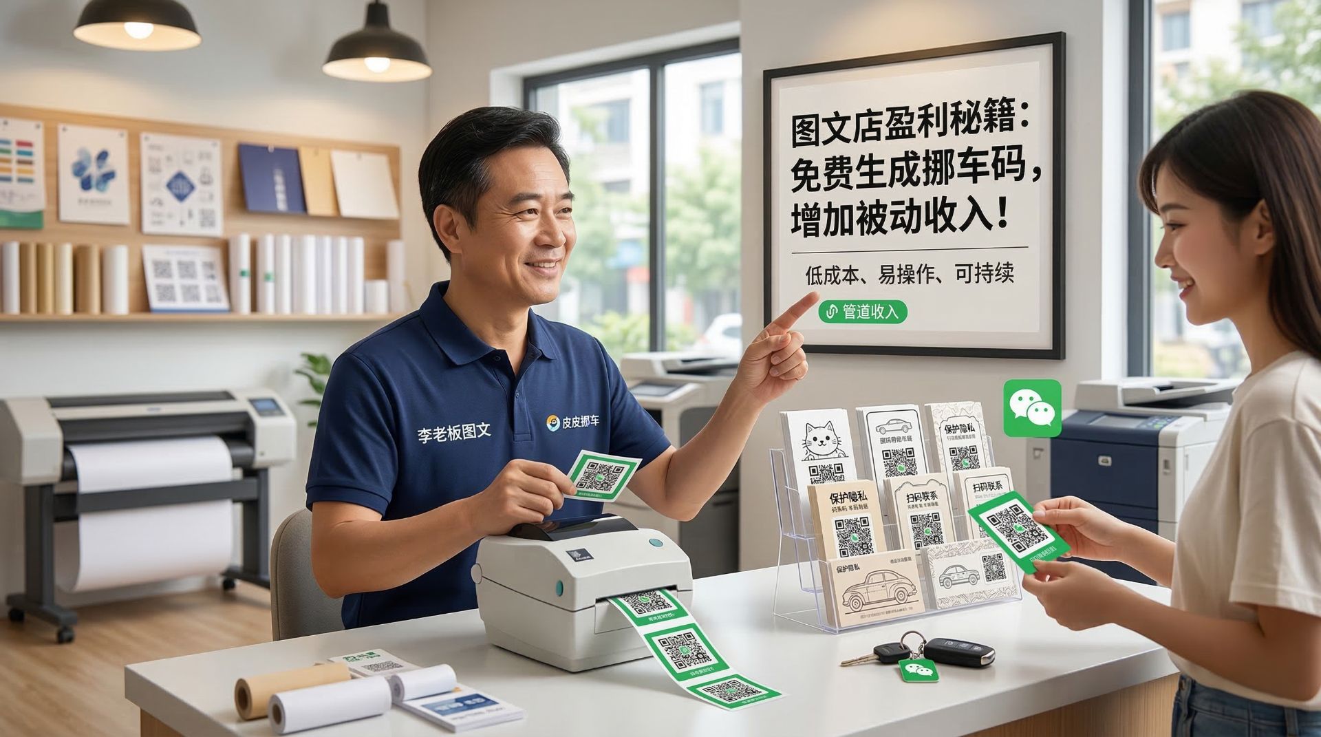 图文店如何通过挪车码增加收入？社区生意的转型秘籍